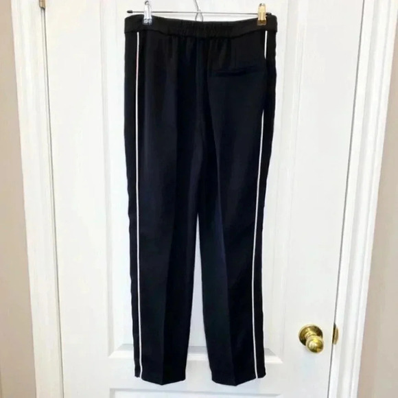 Topshop Trousers Relaxed Fit Pleated Pants Black White Side Stripe  Size 4 NWOT - Picture 7 of 14